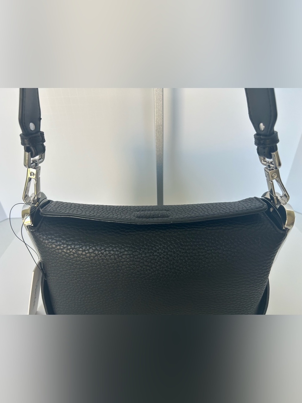 Calvin Klein Fay Demi Shoulder with Magnetic Top Closure Black Pebbled - Picture 12 of 15